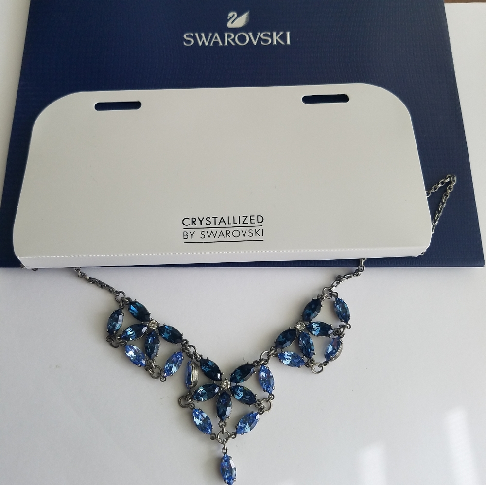 Swarovski Crystallized Blue Necklace NWT - Picture 8 of 17